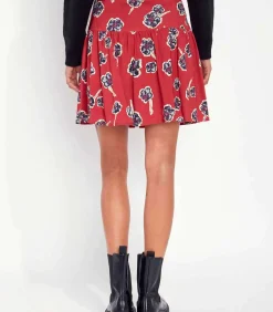 Bedrukte vloeibare korte rok PATNA