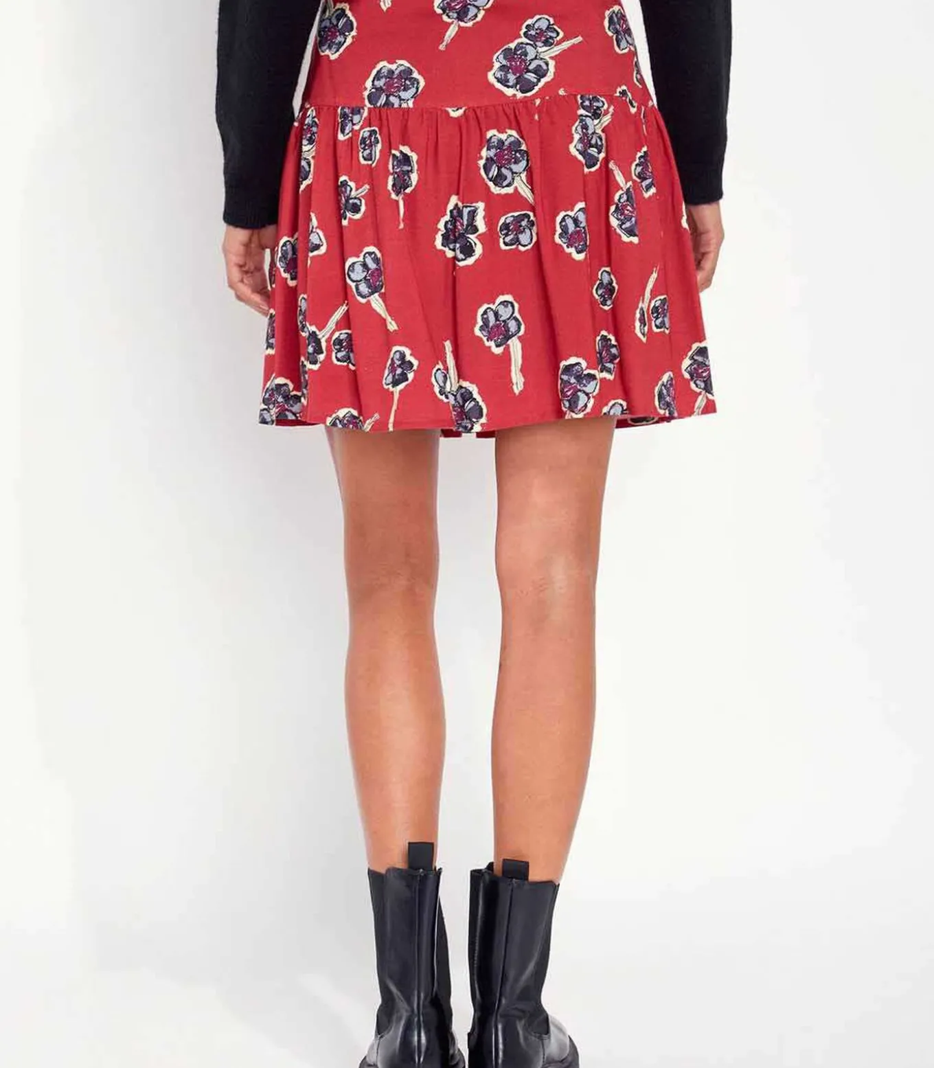 Bedrukte vloeibare korte rok PATNA