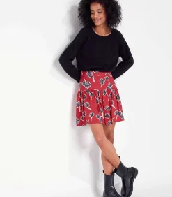 Bedrukte vloeibare korte rok PATNA