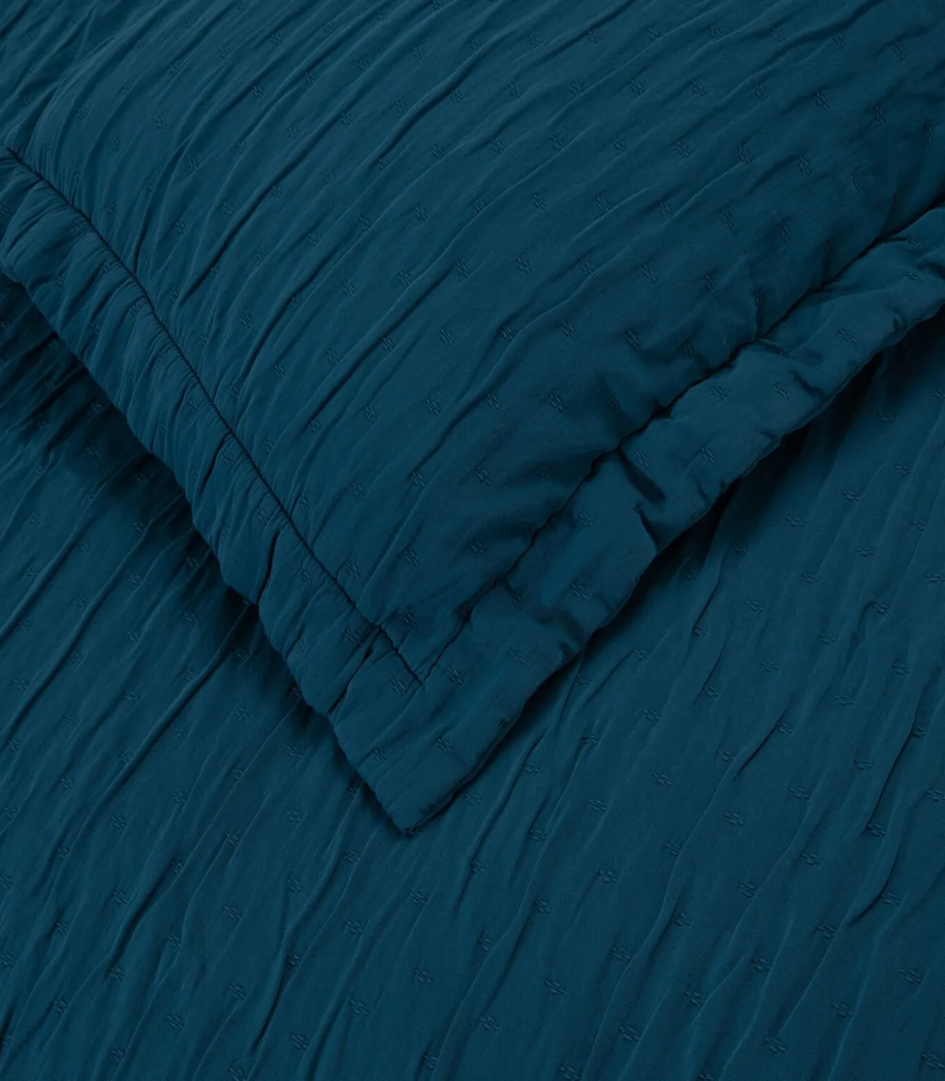 Bedsprei set 2 personen Leron Seti 240x260 cm Benzine blauw (1 Bedsprei, 2 Kussenslopen)