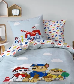 Bedtextielset met print van 100% katoen, PAW PATROL PATBOY