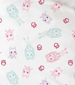 Bedtextielset met print van 100% katoen, GABBY EN HET MAGISCHE HUIS WORLD