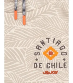 Beige jongenstrui met plantenprint