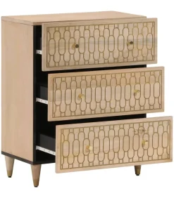 Bijzetkast 60x33x75 cm massief mangohout