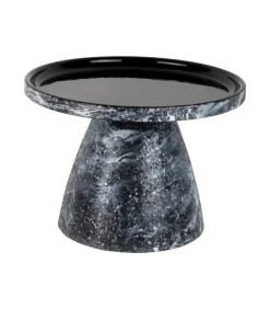 Bijzettafel Mosaic Marble - Zwart - 42x42x29cm