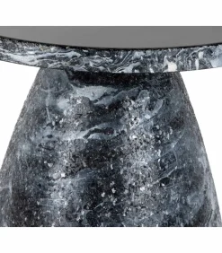 Bijzettafel Mosaic Marble - Zwart - 42x42x29cm