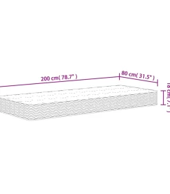 Binnenveringmatras middelhard 80x200 cm