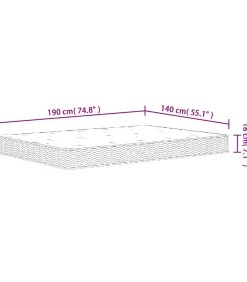 Binnenveringmatras middelhard 140x190 cm
