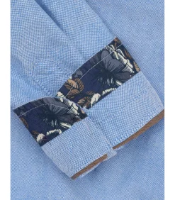 Blauw jongensoverhemd met zakje