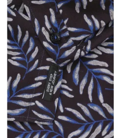 Blauw jongensshirt met bladprint