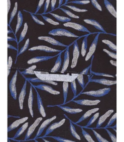 Blauw jongensshirt met bladprint