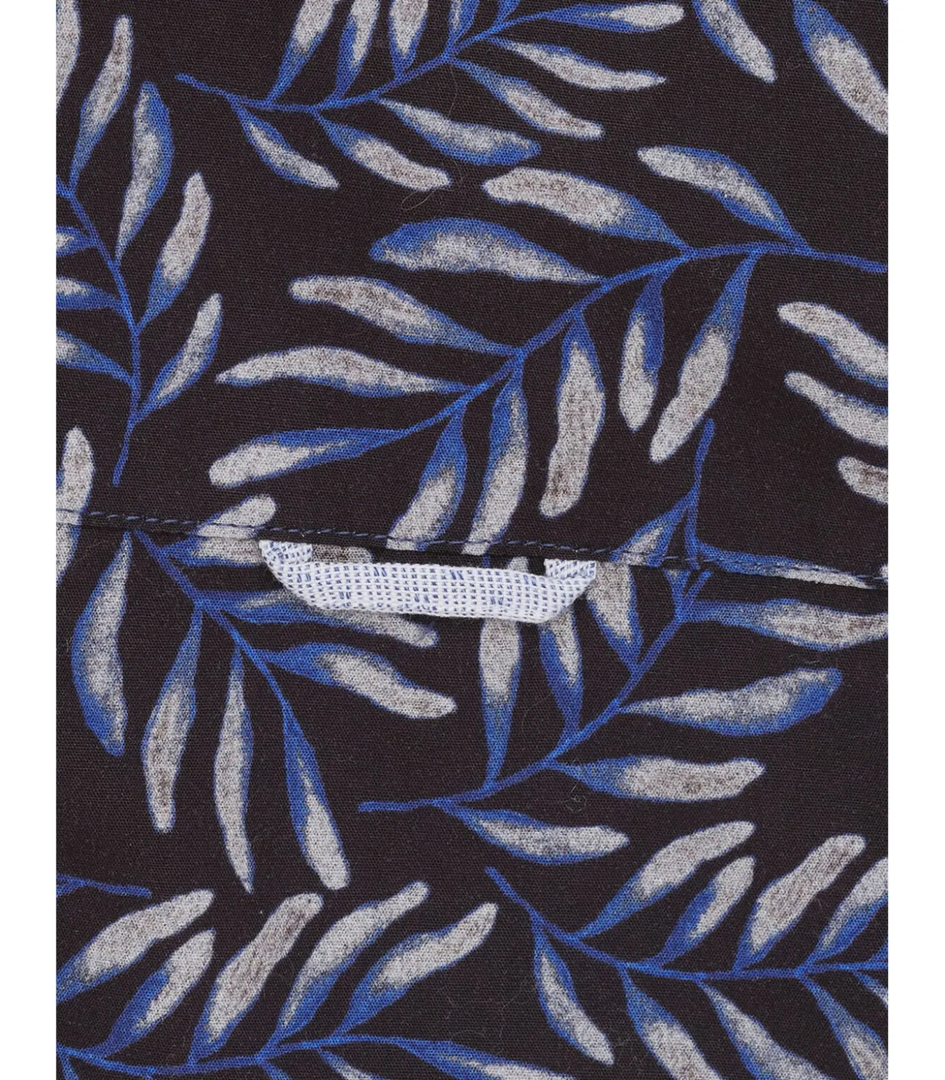 Blauw jongensshirt met bladprint