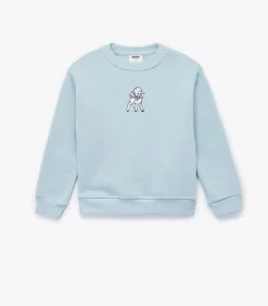 Blauw Kindertrui Lange Mouwen Schaap Borduurwerk