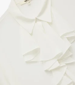 Blouse Lange Mouwen Volants Kraag