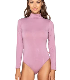 Body met lange mouwen en opstaande kraag MICRO TOUCH