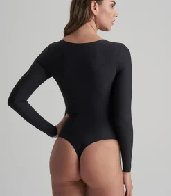 Bodysuit Lange Mouw | Zwart Xl