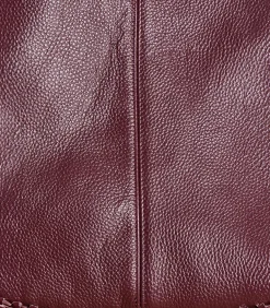 Bordeaux hobo tas van gegranuleerd leer