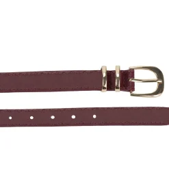 Bordeaux leren damesriem