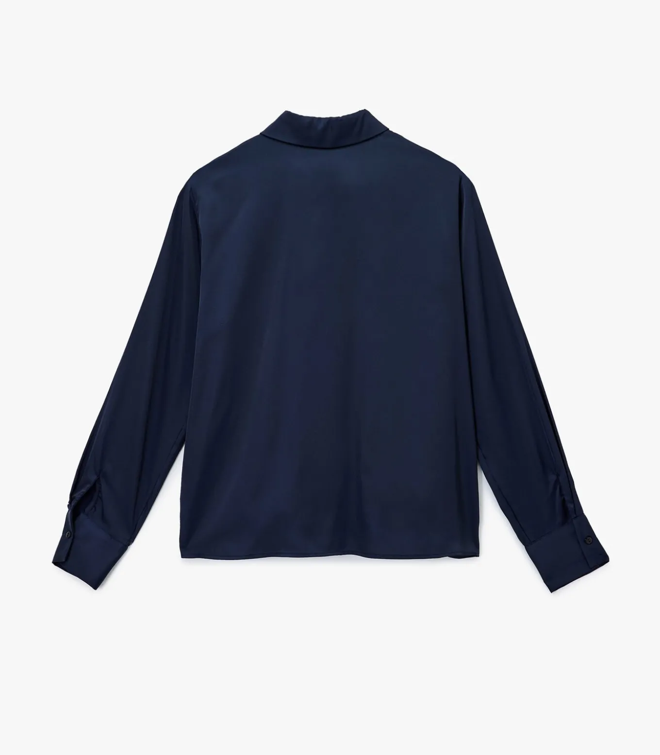 Bordeaux Satijnen Blouse Lange Mouwen Regular Fit