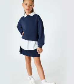 Boven knielengte Dik geplooid Rok