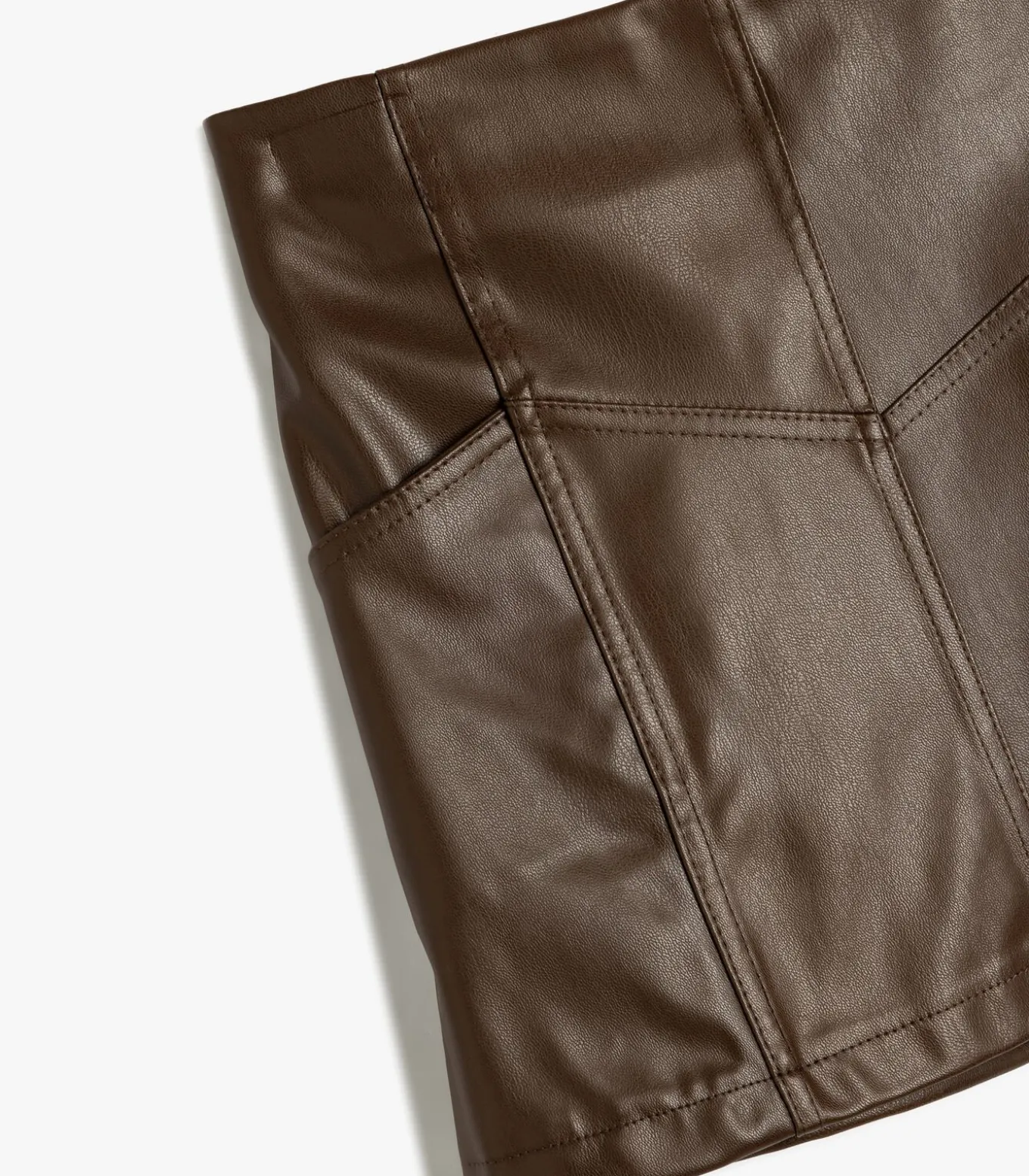 Boven knielengte Imitatieleer Rok