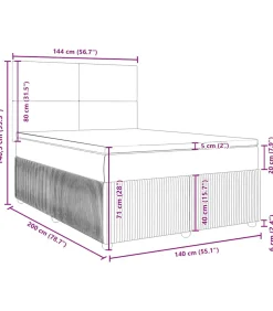 Boxspring met matras fluweel zwart 140x200 cm