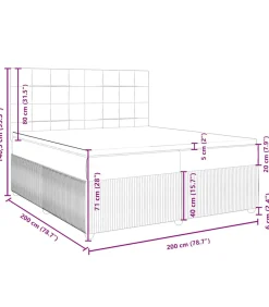 Boxspring met matras fluweel donkergrijs 200x200 cm