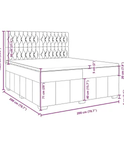 Boxspring met matras stof taupe 200x200 cm