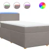 Boxspring met matras stof taupe 100x200 cm