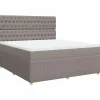 Boxspring met matras stof taupe 180x200 cm