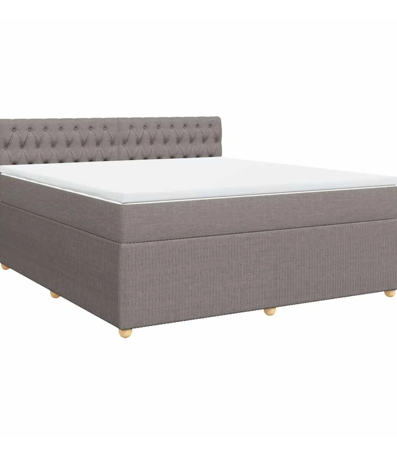 Boxspring met matras stof taupe 180x200 cm