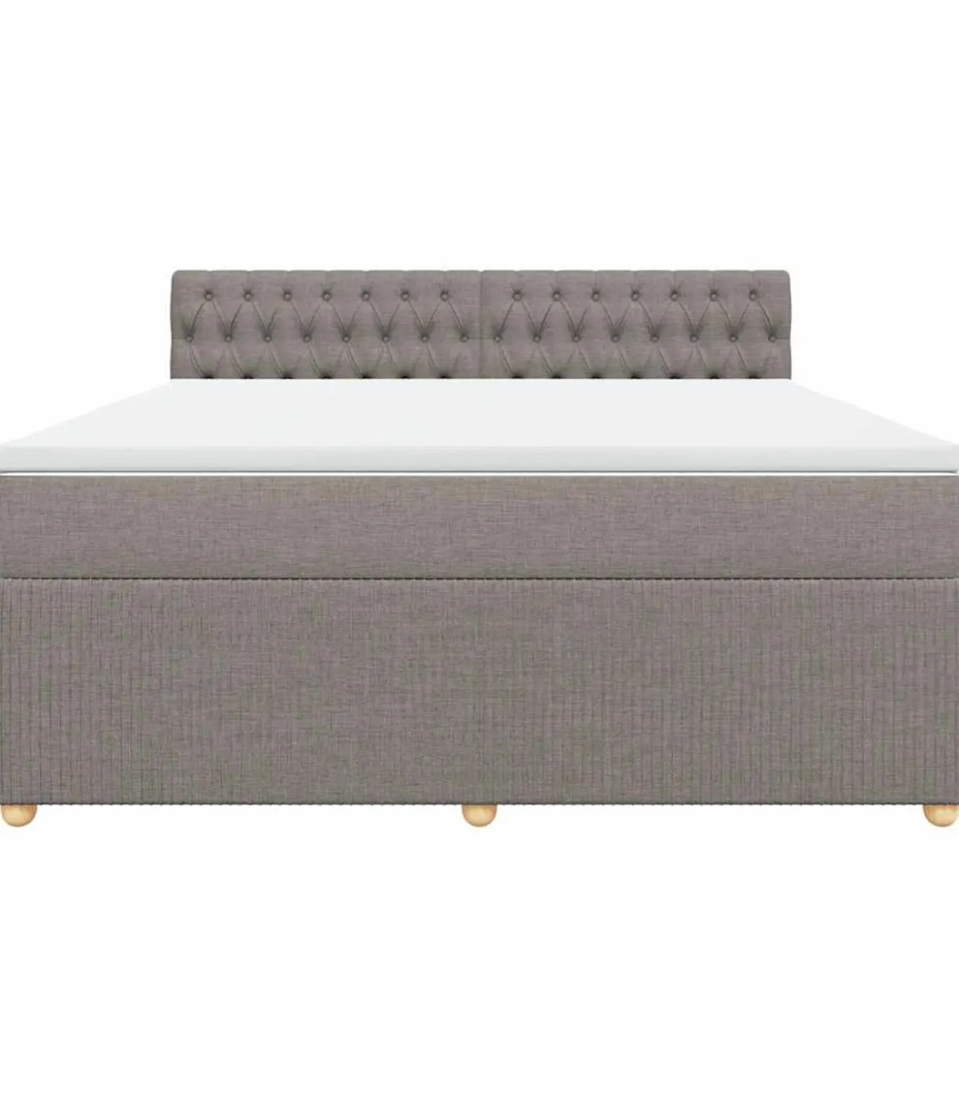 Boxspring met matras stof taupe 180x200 cm