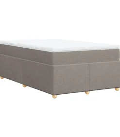 Boxspring met matras stof taupe 120x190 cm