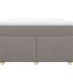 Boxspring met matras stof taupe 120x190 cm