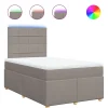 Boxspring met matras stof taupe 120x190 cm