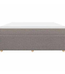 Boxspring met matras stof taupe 180x200 cm