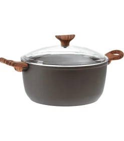 Braadpan Rock 'n' Rose - Zwart - ø 24 cm / 4.5 liter - standaard anti-aanbaklaag