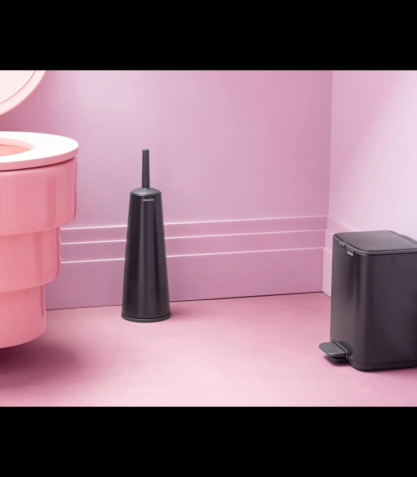 Brabantia Bo Pedaalemmer, 4 liter, stil sluitend, kunststof binnenemmer - Matt Black