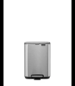 Brabantia Bo Pedaalemmer, 4 liter, stil sluitend, kunststof binnenemmer - Matt Steel Fingerprint Proof