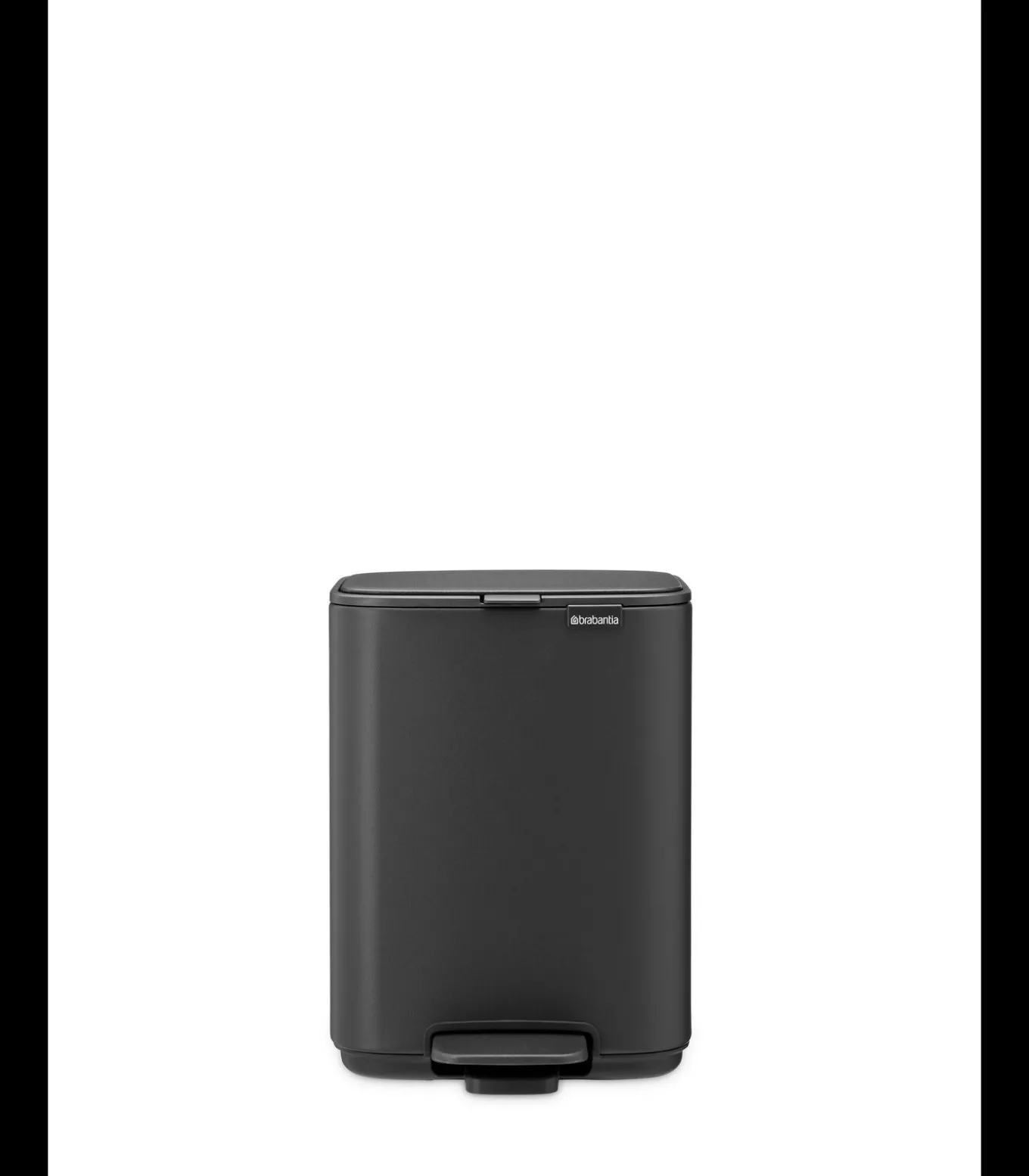 Brabantia Bo Pedaalemmer, 4 liter, stil sluitend, kunststof binnenemmer - Mineral Infinite Grey