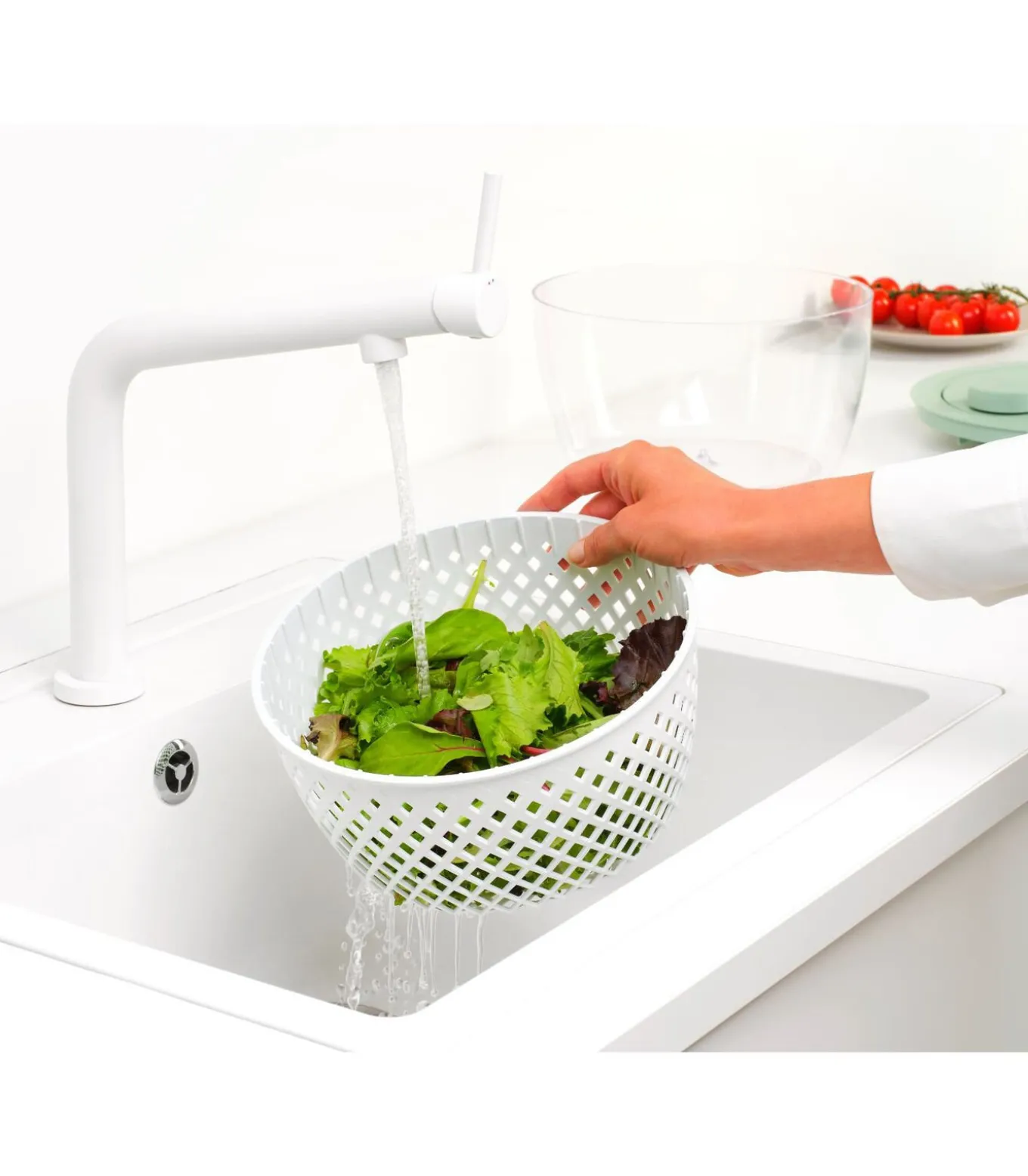 Brabantia sla centrifuge jade green - keukenhulp voor salades
