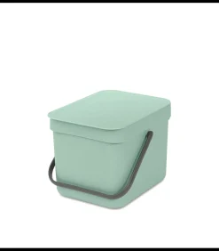 Brabantia Sort & Go afvalemmer, 6 liter - Jade Green