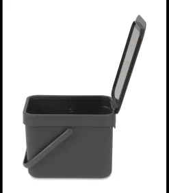 Brabantia Sort & Go afvalemmer, 6 liter - Grey