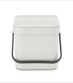 Brabantia Sort & Go afvalemmer, 6 liter - Light Grey