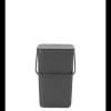 Brabantia Sort & Go afvalemmer, 25 liter - Grey