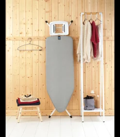 Brabantia Strijkplank C, 124x45 cm, solide strijkerhouder - Metallised