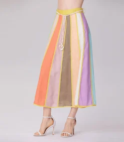 Brede strepen trapezerok