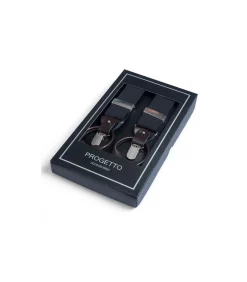 Bretel elastiek leer zwart 35mm