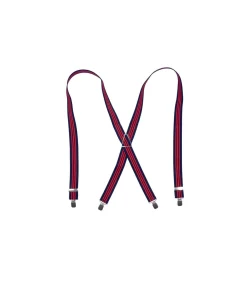 Bretel X rood blauw gestreept