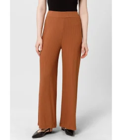 Broek “MICHELLE Rib Wide Leg”